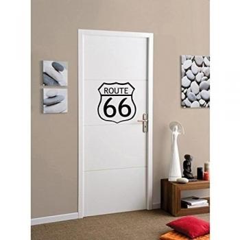Stickers Route 66, negro, L 40cm x H 43cm