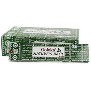 GOLOKA Natures Basil Incense Box of 12 Packs