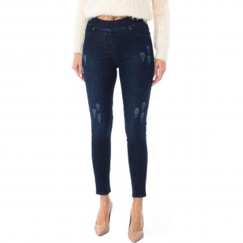 Legging estilo pantalón tejano largo de tejido elástico