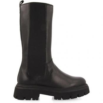 Botas de niña de piel tipo Chelsea en color negro