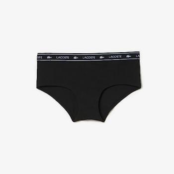 Braguita Culotte Lacoste para mujer, color negro, talla M, modelo Shorty Stripe