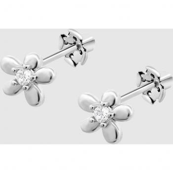 Pendientes Flor Time Road WS03365 Plata