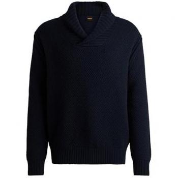 Boss Amadon Regular Fit Dark Blue Men's Sweater
