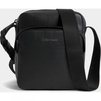 Calvin Klein Elegant Black Shoulder Bag with Contrasting Details, Messenger Bags, Male, Black, Size: ONE SIZE