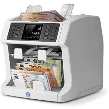 Safescan 2985-SX Contador de Billetes Automático con Detección de Falsificaciones, Pantalla Táctil, Gris