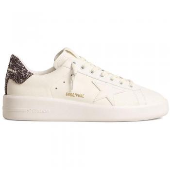 Golden Goose Women's Pure Star Leather Sneakers in Grey | Size 37 | GWF00197F00591811867