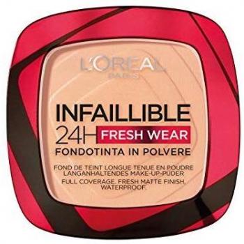 L'Oréal Paris Infallible 24H Fresh Wear Foundation in a Powder, Full Matte Coverage, 9g, Shade 245 Golden Honey