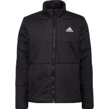 Chaqueta de montaña adidas BSC Insulated 3S para hombre, color negro mate con detalles en blanco, talla XL