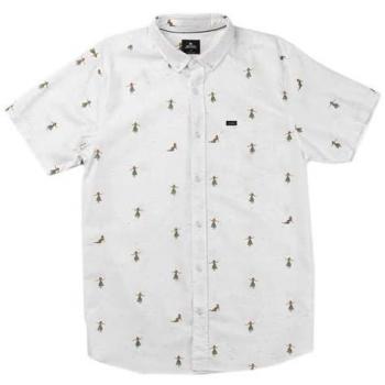 Rip Curl Hula Breach Camisa Manga Corta Hombre Blanco (M)