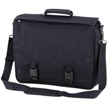 Maletín Portafolio Quadra - 12 Litros, Bolsa para Notebook, Color Negro