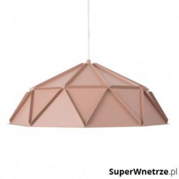 Lámpara colgante moderna de metal rosa con diseño geométrico 120 cm Senia
