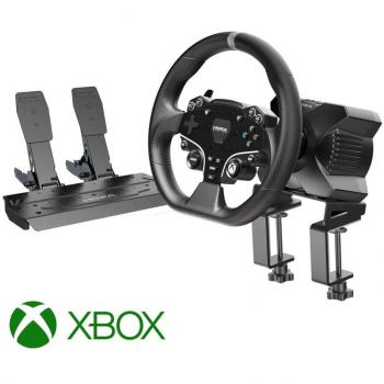 Moza Racing Conjunto R3 Volante y Pedales para Simulador de Carreras (Base Volante R5 + Volante ES + Pedales SR-P + Soporte de Mesa R5)