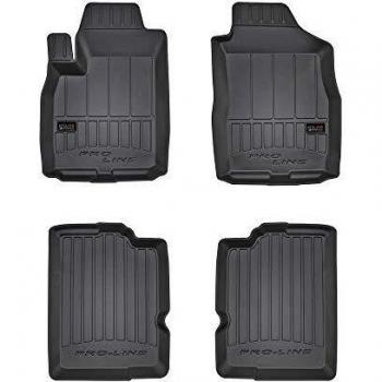Kit de alfombrillas de goma FROGUM 3D407190 para FIAT Panda II 5 puertas, incluye juego delantero y trasero en color negro