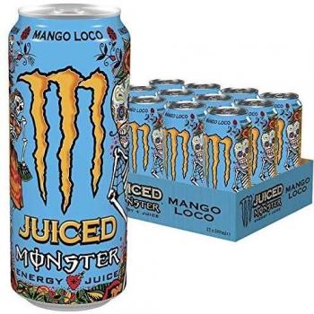 Monster Energy Juiced Mango Loco - Caja de 24 latas de 500ml
