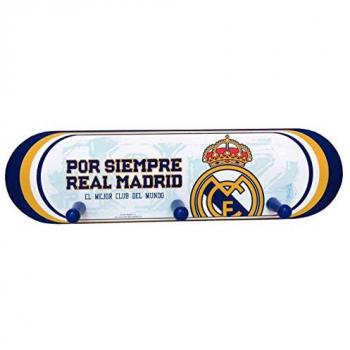 Perchero de Pared Real Madrid 60126 Blanco Junior, Madera, Producto Oficial, Color Blanco