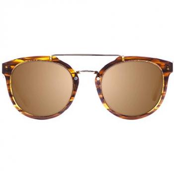 Ocean Sunglasses Gafas de sol Roket, gafas de sol polarizadas unisex para adultos, diseño moderno y fresco, color demi marrón amarillo, medidas 42/10/138