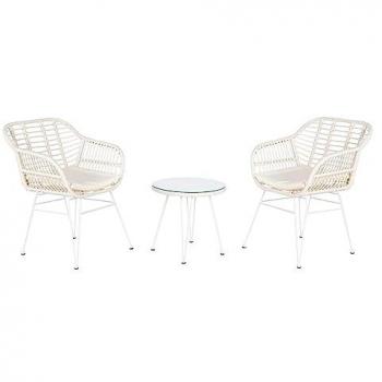 Conjunto de Mesa con 2 Sillas DKD Home Decor, dimensiones 56 x 57,5 x 82 cm, color estándar