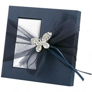 Mopec MEB1300.25 - Broche de strass con forma mariposa en caja azul con 2 chocolates, pack de 40 unidades