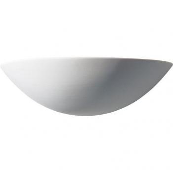 Aplique de pared Radius blanco y cerámica 1 luz, tipo uplighter sin esmaltar