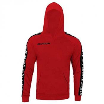 Sudadera con Capucha Givova Terry Band Unisex Roja XXXL