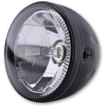 Faro Principal HIGHSIDER Skyline 5 3/4 pulgadas con anillo de luz de estacionamiento LED - Negro