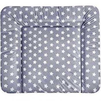 Cambiador Softy de Papel Aluminio Gris con Estrellas 85 x 75 cm - Impermeable y Lavable