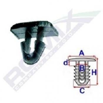 Perno de tapicería ROMIX B25364 con clip y listón