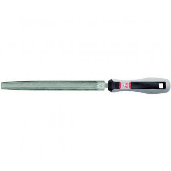 Bellota 40034FMB Lima mecanico mediacaña Mango Bimaterial 4 Fina, Standard, 100 mm