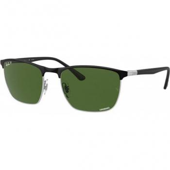 Ray-Ban RB3686 Polarized 9144P1 Unisex Square Black Sunglasses