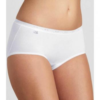 Sloggi Basic+ Midi Briefs - 2 Pack - White Cotton