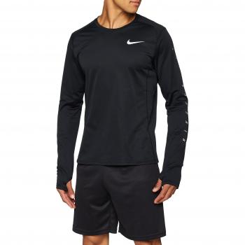 NIKE Flsh MLR LS SNL GX Camiseta, Hombre, Negro, XL