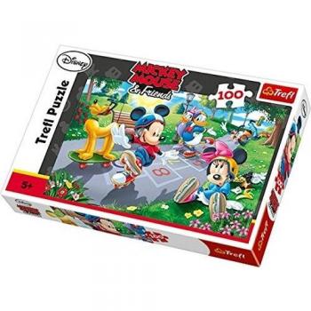 Puzzle 100 Piezas Mickey, Minnie y Pluto para Niños a Partir de 5 Años
