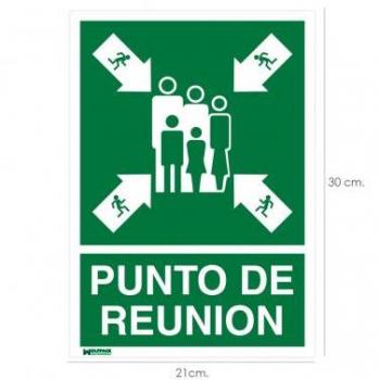 Cartel Informativo Punto de Reunión 30x21 cm.
