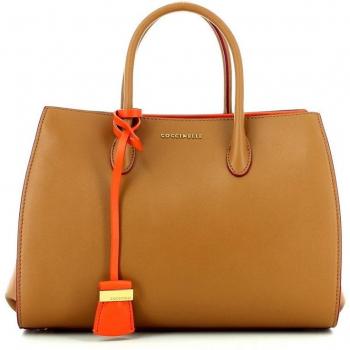 Coccinelle - Bolso de asas de Otra Piel para mujer naranja cuoio/aragosta