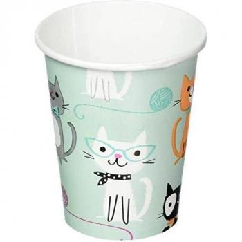 8 VASOS CATS FASHION 266ML