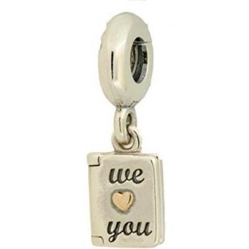 Charm Pandora Bicolor Te Amamos 925 Plata y Oro 791532