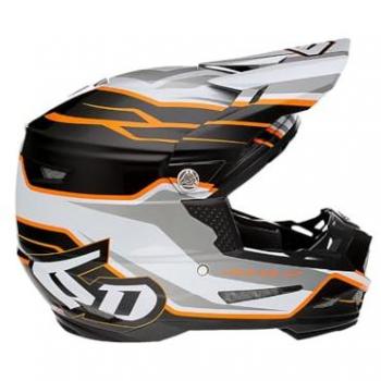 Casco Offroad 6D ATR-2 Phase Naranja-Blanco