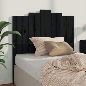 Cabecero para cama de madera maciza de pino negro 106x4x110 cm