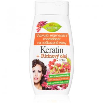 Bione Cosmetics Keratin + Castor Oil Regenerating Conditioner for Weak and Damaged Hair 260 ml