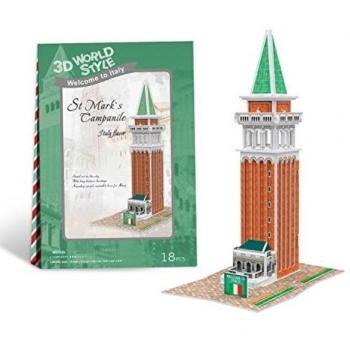 DAM Puzzle 3D World Style Estilo Clásico Francia Hotel - Medidas: 16x11x10cm