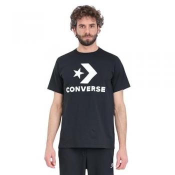 Camiseta Unisex Converse Star Chevron Negra, Manga Corta, Talla L