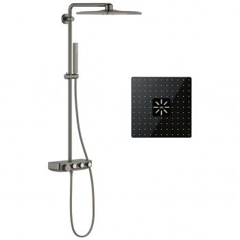 Sistema de Ducha Grohe Euphoria SmartControl 310 Cube Duo con Termostato, Acabado Grafito Mate