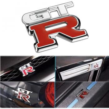 Adhesivo Decorativo 3D de Metal Cromado para Auto - Emblema GT-R