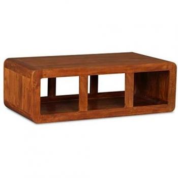 vidaXL Madera Maciza SheeshamMesa Centro 90x50x30 cm Mesita Mesilla Auxiliar