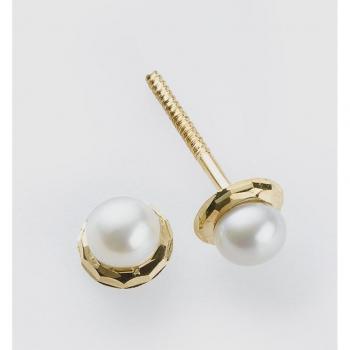 Pendientes de bebé de oro con perla natural para lucir en ocasiones especiales