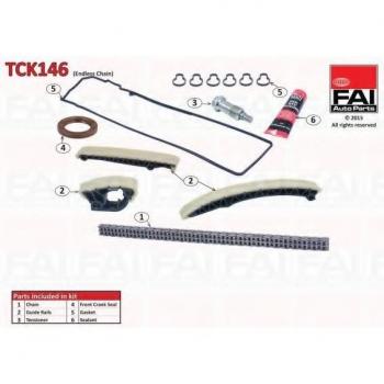 Kit de cadena de distribución FAI TCK146 con componentes completos y alta durabilidad