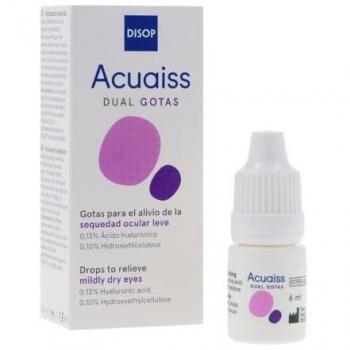 Gotas Hidrantes para Ojos Secos Acuaiss Dual 6 ml - Lágrimas Artificiales con Ácido Hialurónico e Hidroxietilcelulosa