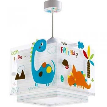 Dalber Lámpara Infantil de Techo Colgante Dinosaurios Dinos E27, Multicolor