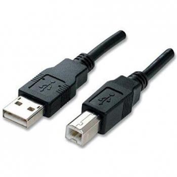 Cable USB 2.0 A-B Macho Macho 3 m Color Negro