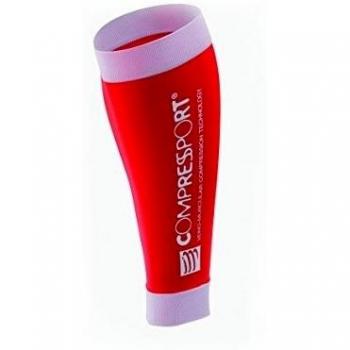Compressport Calf R2 - Pernera unisex, color rojo, talla S